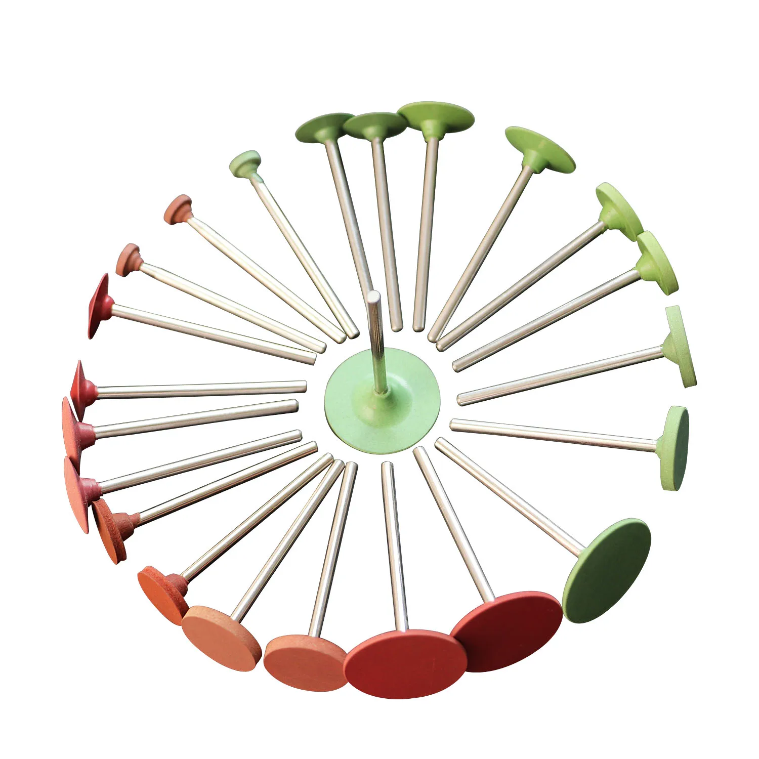 5Pcs Rubber Polijsten Bit Ronde Boren Bit Rotary Frees Burr Cuticle Polish Tool Accessoires Bramen Bit Voor Rotary tool