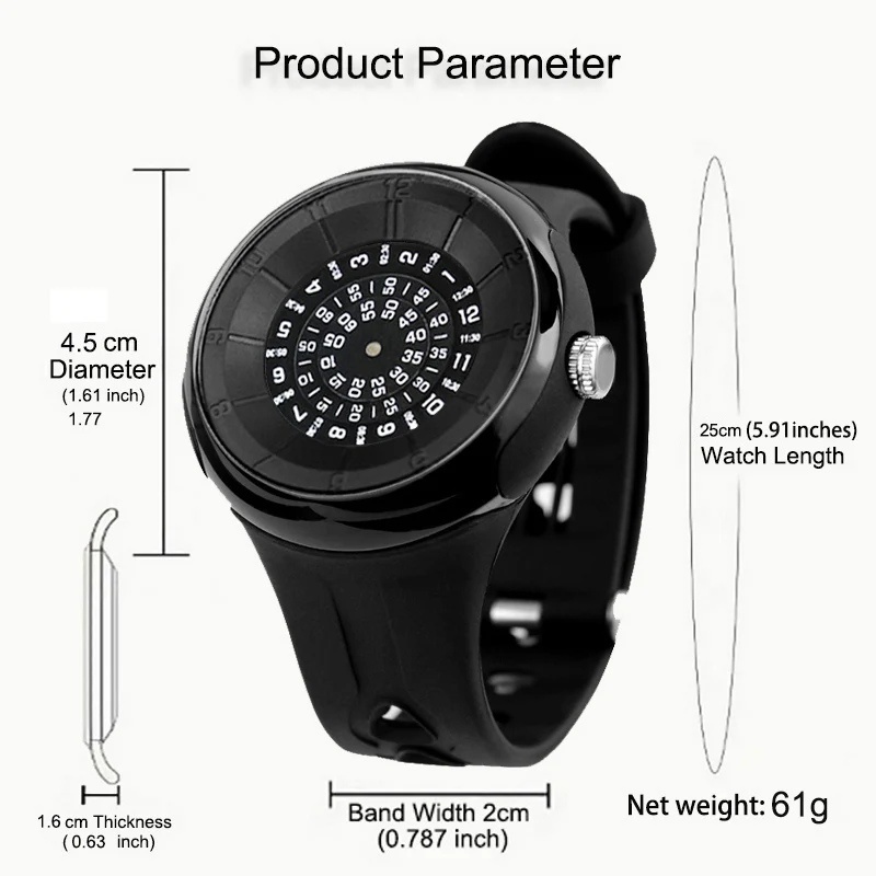 Sports Fashion Men's Watches, Women's Sports Quartz Watches, Creative Design, Interesting Timepieces
