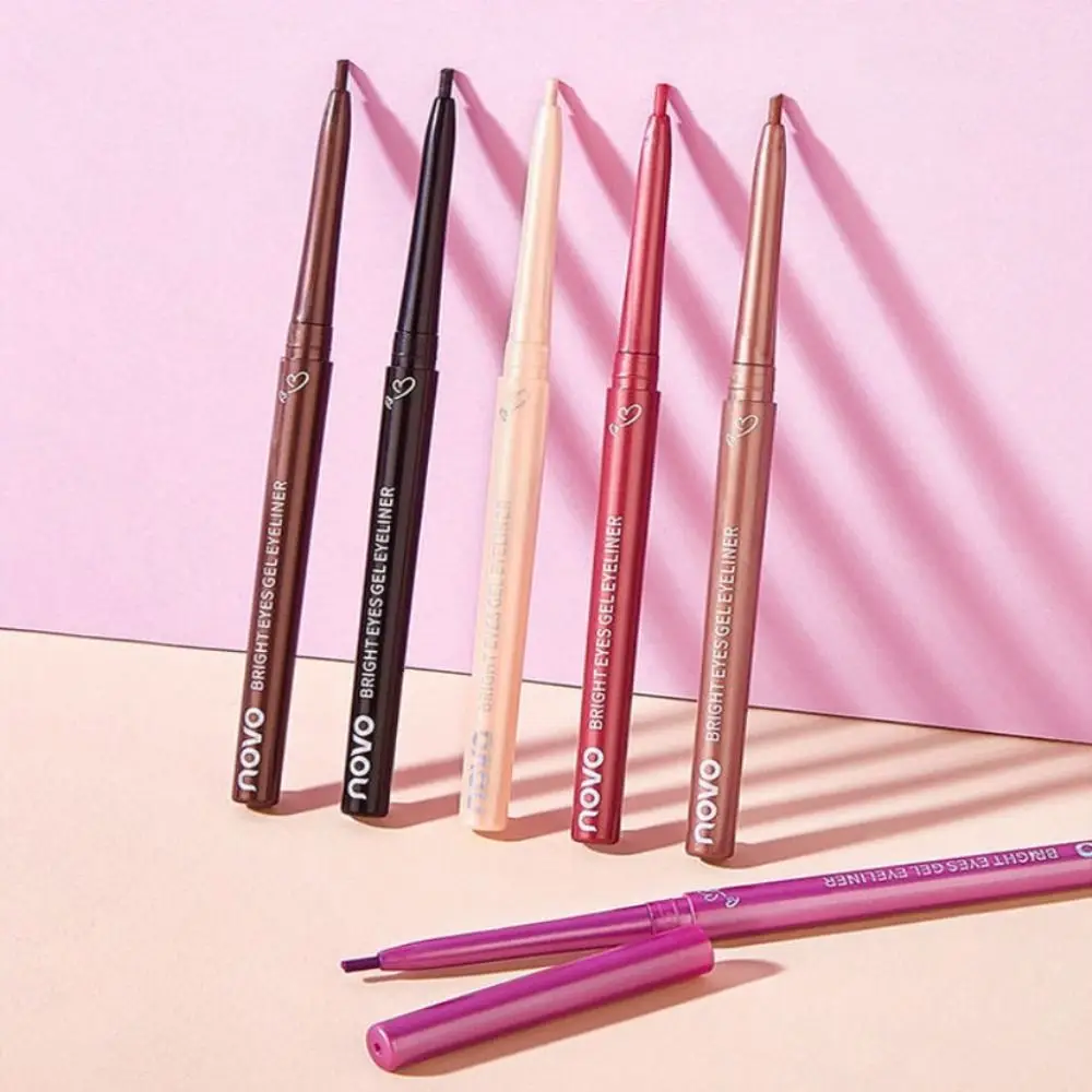 天然防水アイライナーペンシル非汚れマットジェルアイライナーペングリッターシャンパンカラフルな横たわっているカイコペンシル化粧品