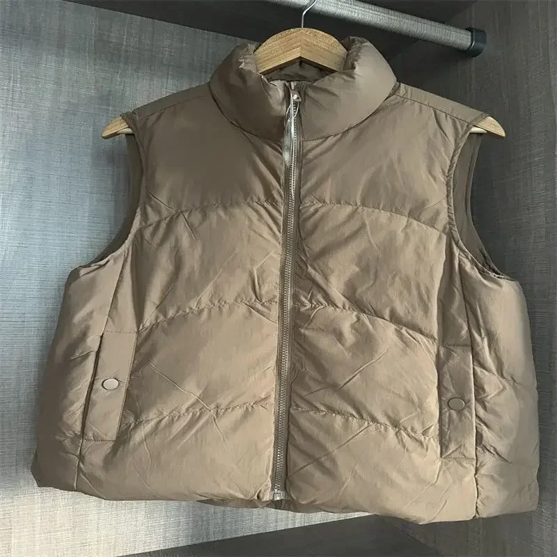 

European Autumn and Winter New Women's Vest Loose Commuting White Duck Down Vest