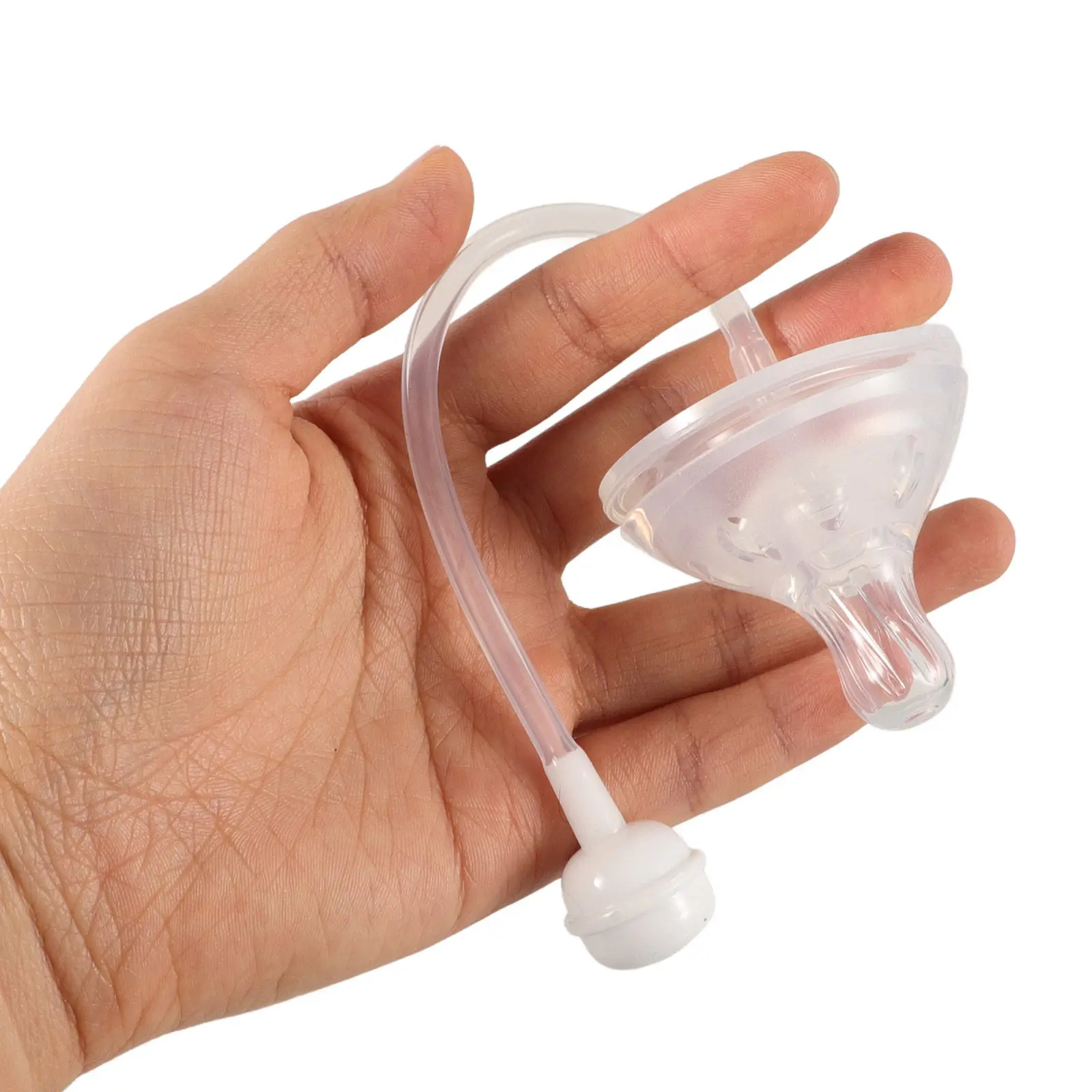 

3Pcs Silicone Baby Bottle Nipple Weighted Straw Spill Proof Silicone Sippy Spout Nipple for Newborn Infant Teething Replacement