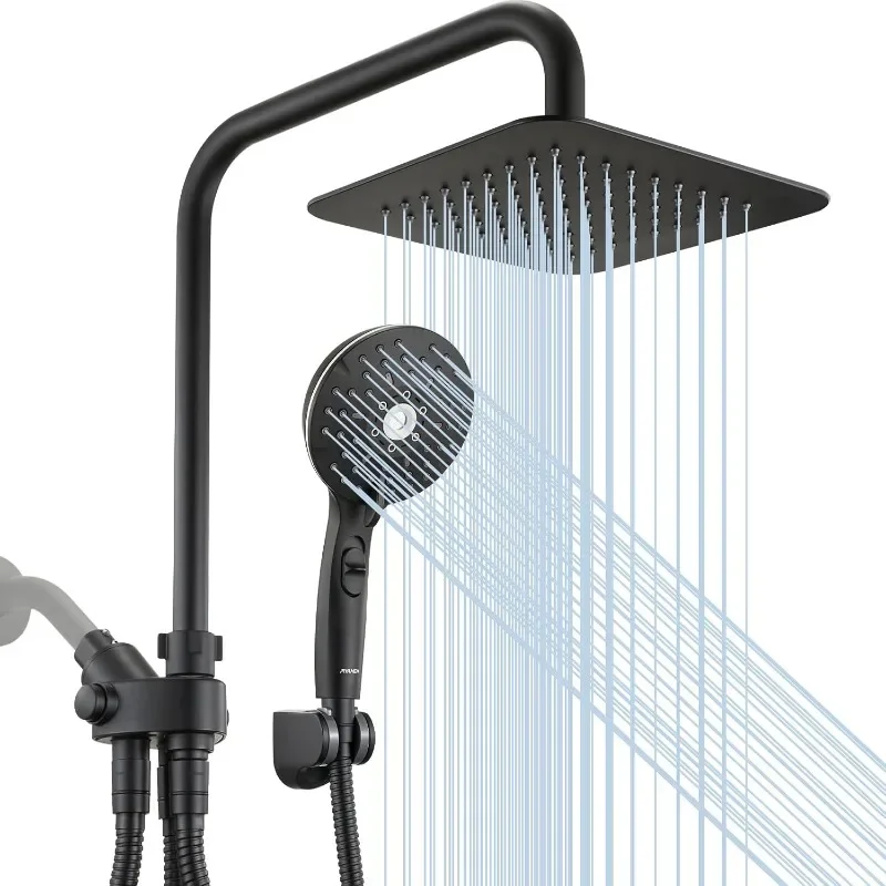 Dual Shower Head Combo,5 Settings Adjustable Handheld Showers,with 15