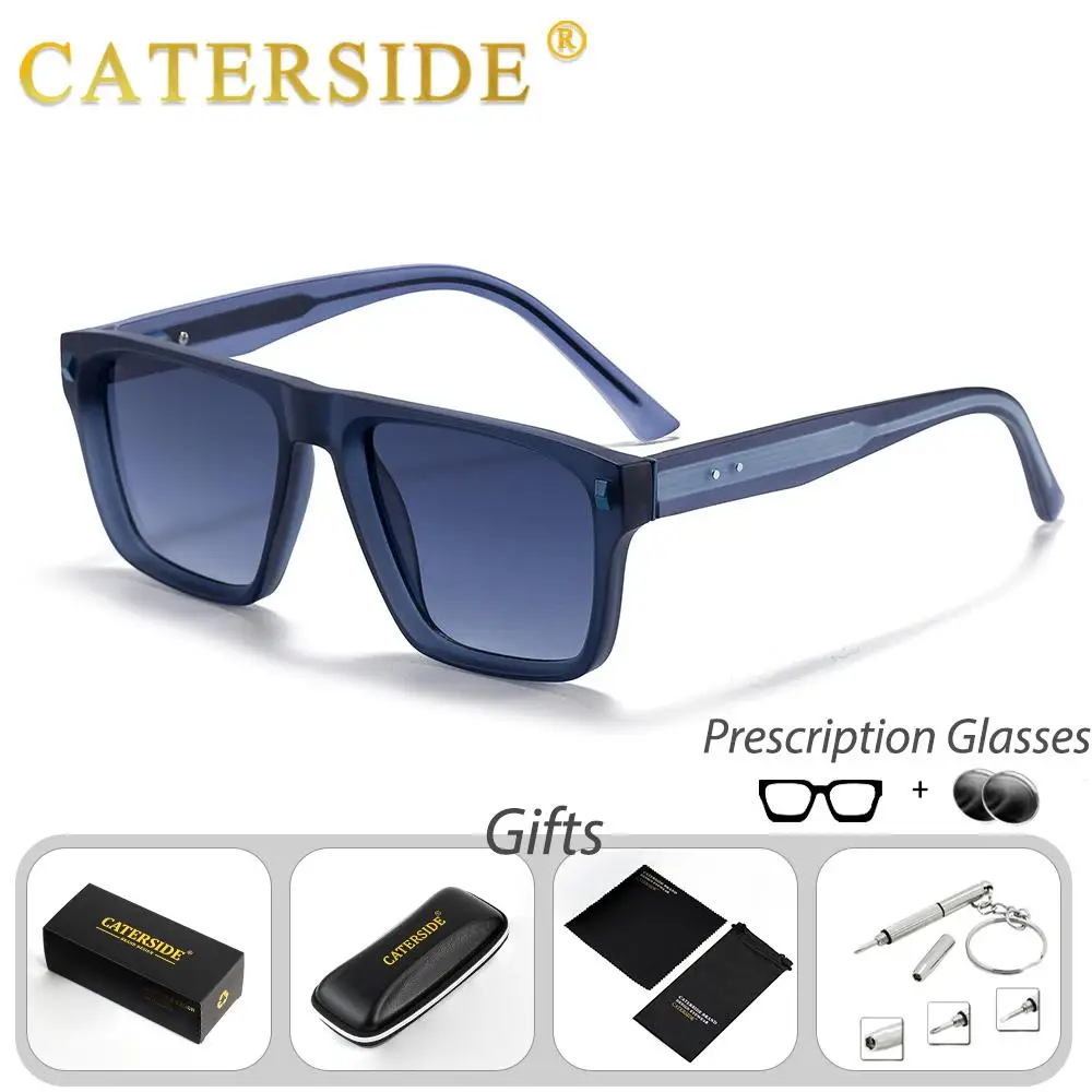 CATERSIDE Neue Retro Herren-Korrektionsbrille mit quadratischen Gläsern, optische Sonnenbrille für Damen, Myopie, Weitsichtigkeit, modische Brille – Detail 2