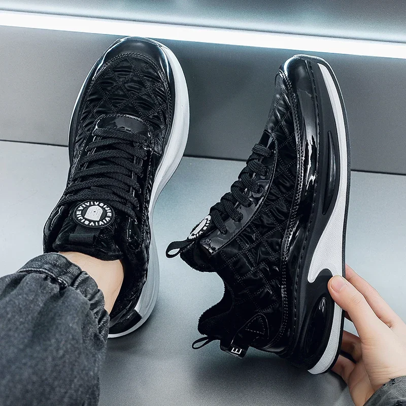 

Winter Cotton Shoes with Warm Niche Design Waterproof and Casual Sports Shoe with Thick Sole Increased Height Simple Fashionable