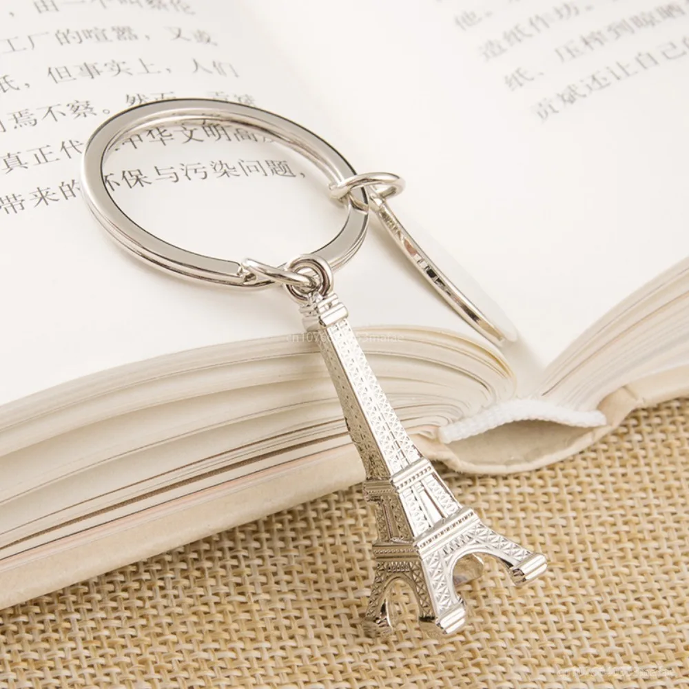 3D Eiffel Tower Keyring Bag Charm Metal Car Keychain French Paris Travel Souvenir Couple Friend Gift Fashion Jewelry Decoration