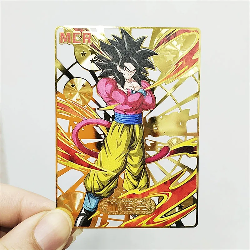 Anime Dragon Ball DIY Rare Metal Refractive Flash Cards Beerus Piccolo Piccolo Toys for boys Collectible Cards Birthday Gifts