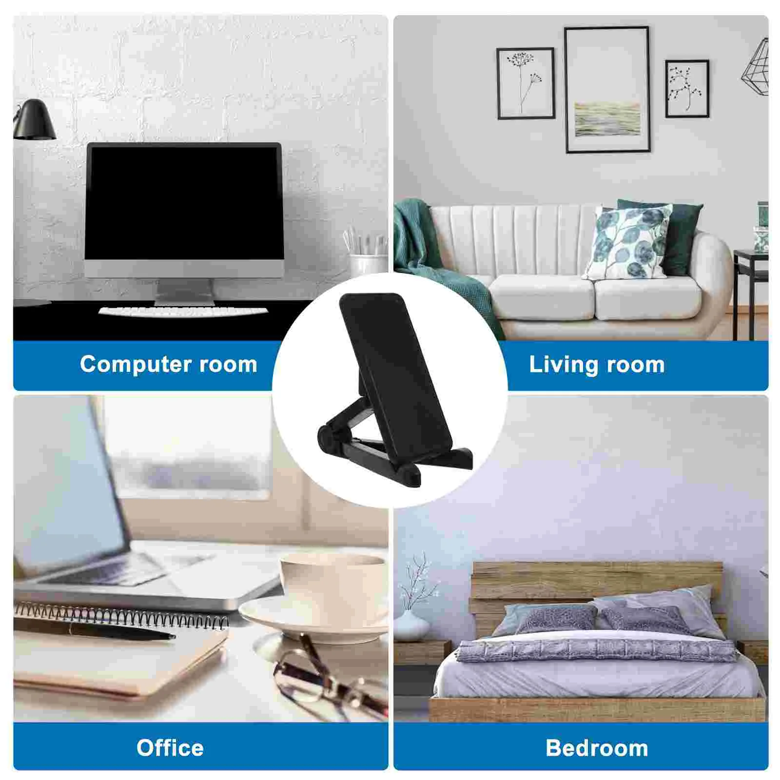 Simple Mobile Phone Holder Tablet Stand Triangular Folding Bracket for Desk Yellow Abs