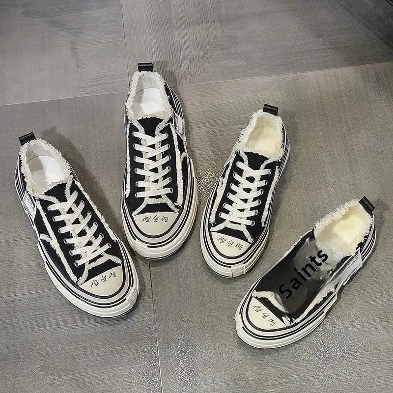 Wu Jianhao Collaborative Canva Shoes 2023 Thick Base Low Top Vagabond Shoes Board Shoes Autumn New Women's Shoes