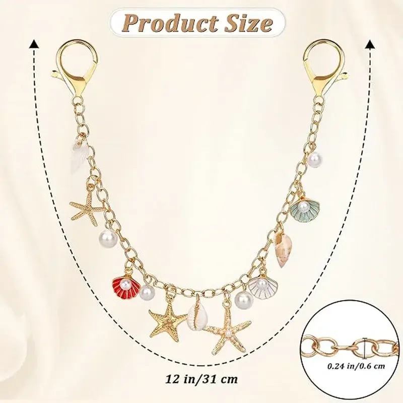 Bag Charms for Handbags Golden Keychain Purse Shell Charm Key Pendant Bag Accessories for Women Jewelry Making DIY Decoration view 4