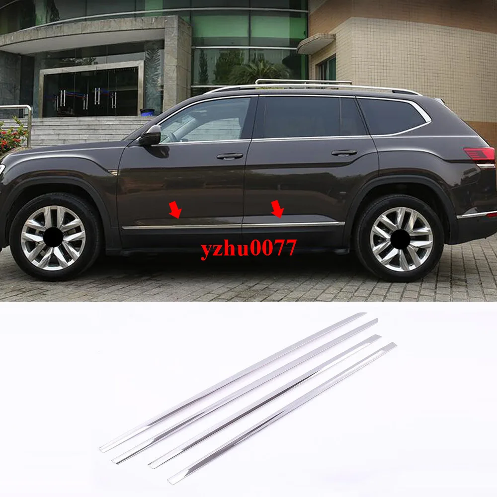 

2018-19 For Volkswagen Atlas stainless Chrome Side Door Body Molding Cover Trim