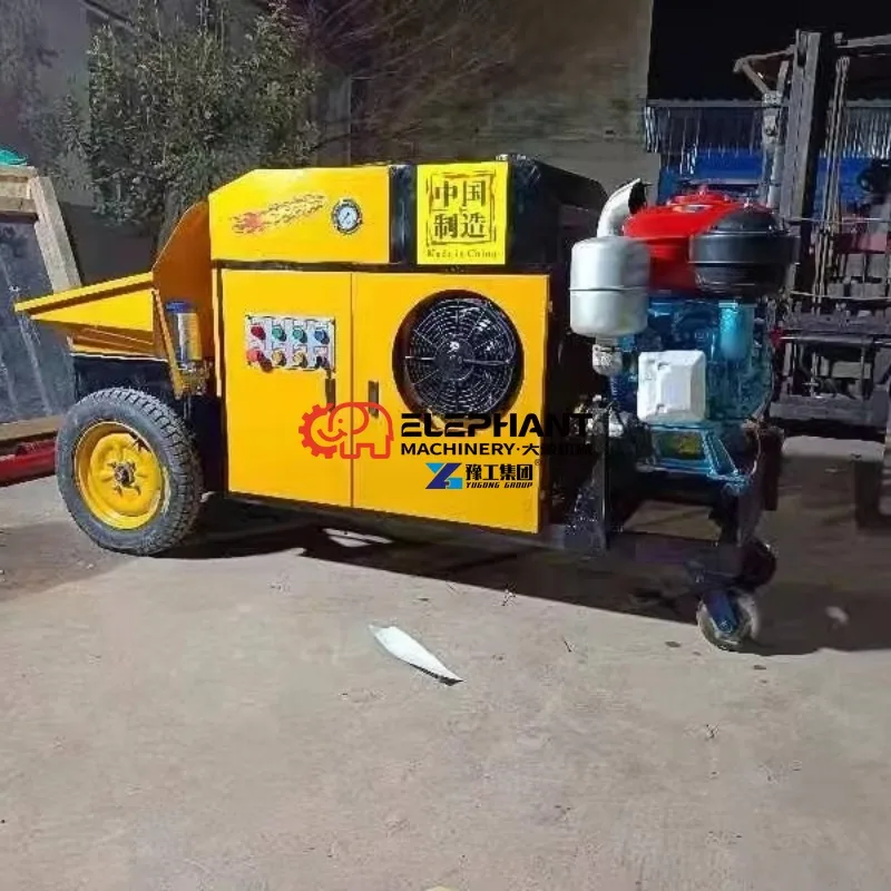 Diesel Concrete Trailer Pump with Remote Small Inclined Concrete Delivery Pump Price Engineering & Construction Machinery
