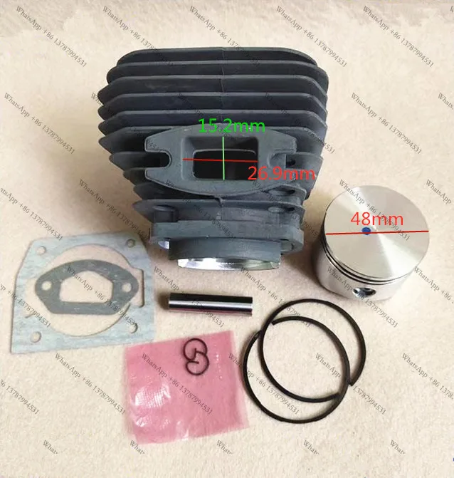 48MM 6210 CYLINDER KIT WITH GASKET CHAINSAWS ASSEMBLY PISTON RINGS SET PIN CLIPS ASSY