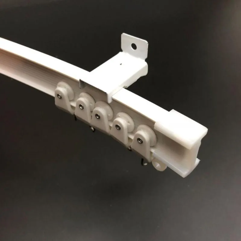 10pcs Ceiling Top Clamping Side Mounted Curtain Track Rail Accessories Windows Plastic Home Window Decor Curtain Accessory A4