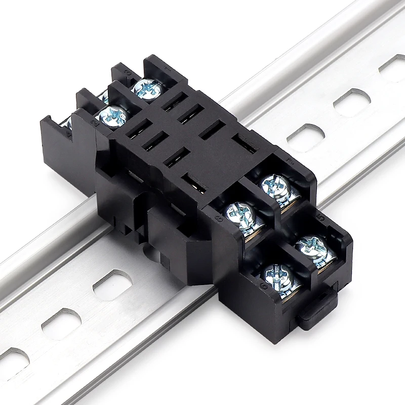 ENMG Rail-Mounted Intermediate Relay Base SH2B-05A, 2 Groups, 8-Pin, Compatible with LJQX-13F, Industrial Relay Socket for Autom