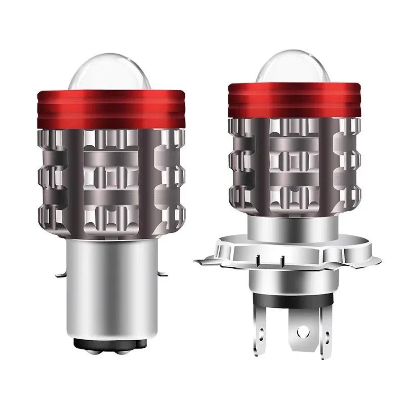 Universal H4 LED Motorcycle Headlight BA20D H6 Angel Eye Motor Led Bulb Motorbike Head Lamp White Yellow High Low Beam 12-80V