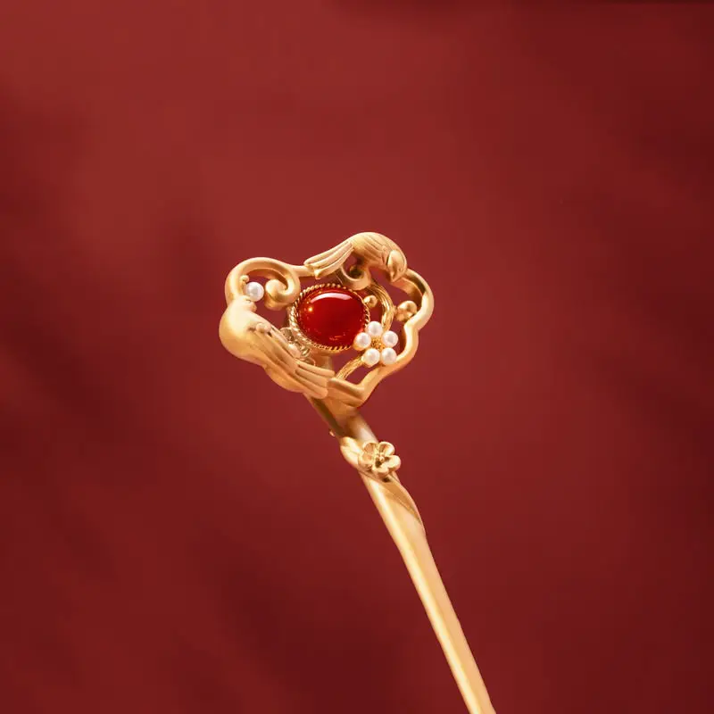 Ruyi Hairpin New Chinese Style Antique Style Women's High-end  Hairpin Birth Birthday Gift Palace Hair Accessories Headpiece