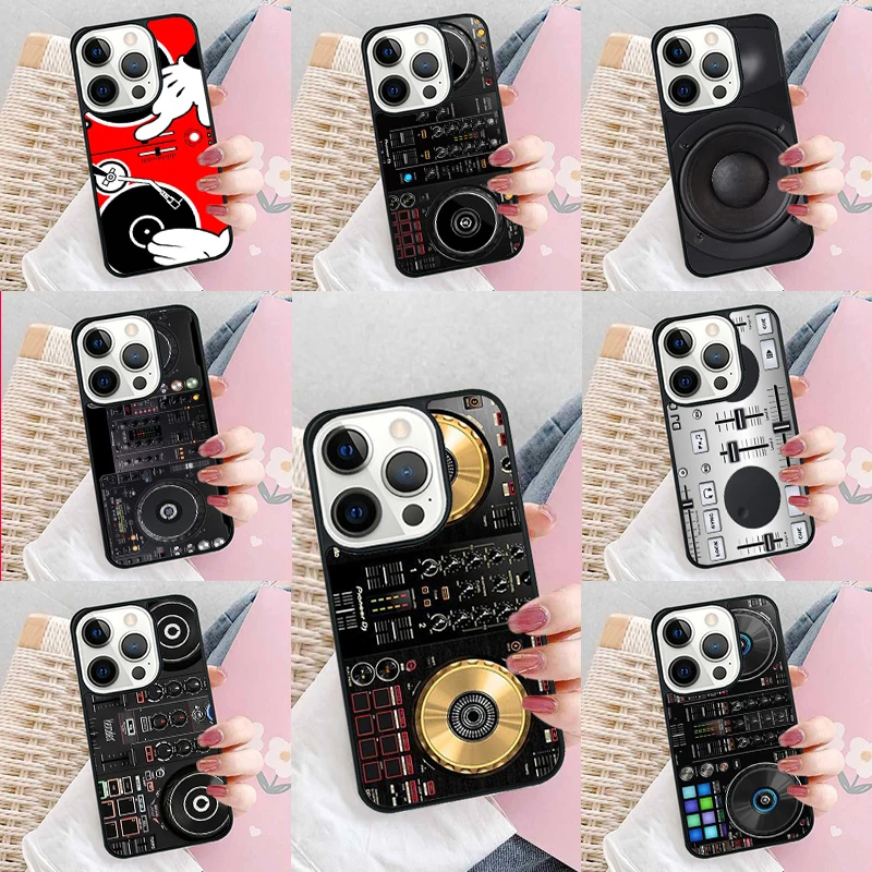 Diy Cover Digital Mixer Dj Turntabl Soft Phone Case Cover for iPhone 16 Promax 15 Pro 13 14 Plus 11 12 Mini XR XS MAX Coque