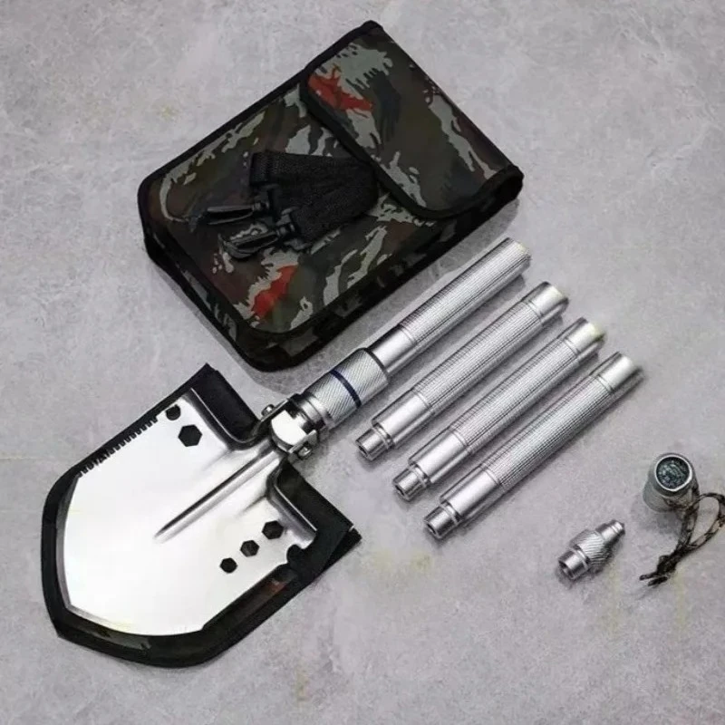 

Portable Stainless Steel Thickened Hiking Shovel Foldable Vehicle-mounted Detachable Shovel Multifunctional Camp Outdoor Tools