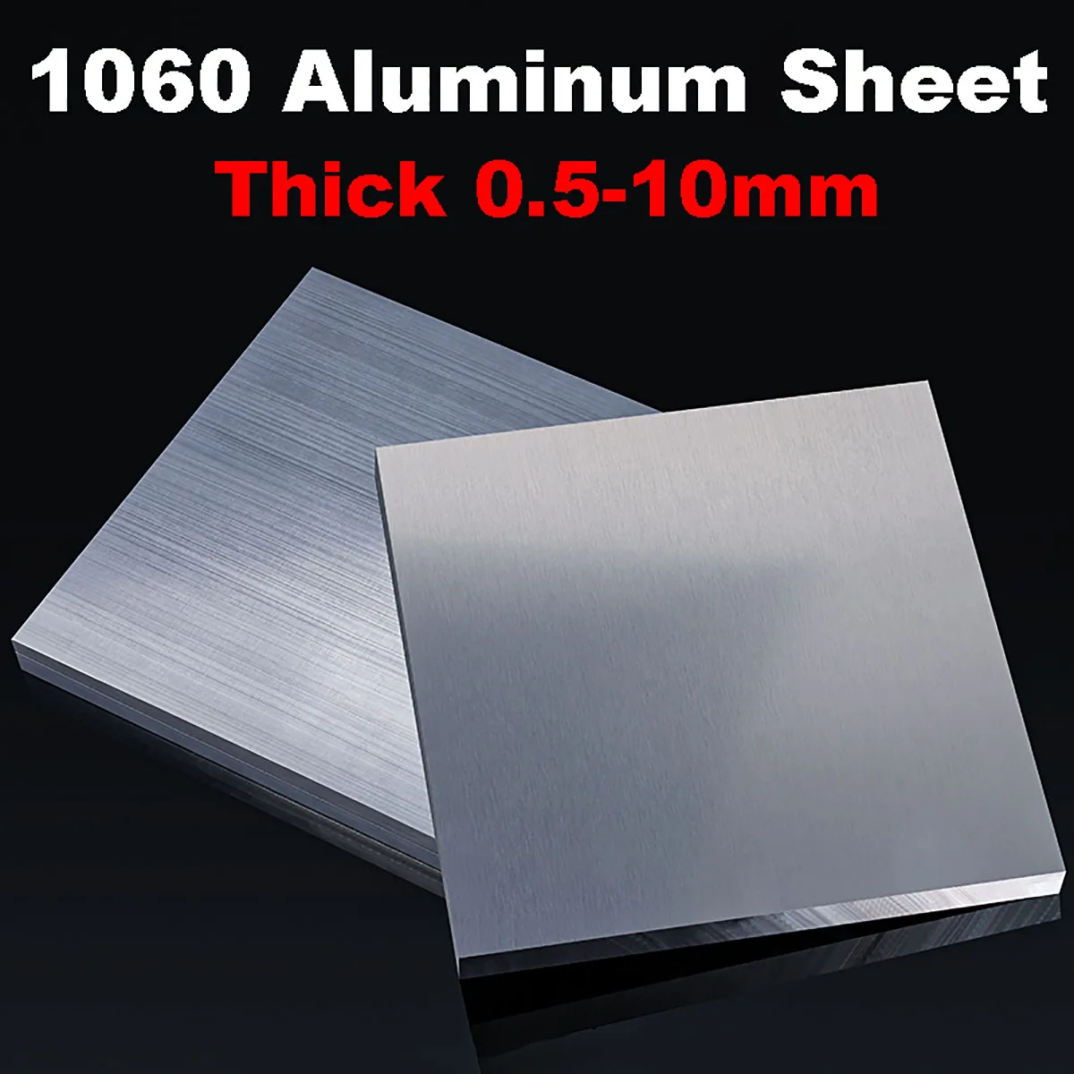 1060 Aluminum Sheet Plate Thickness 0.5mm-10mm Pure Aluminum DIY Frame Metal Plate Width 100 150 200 300 400mm Customizable