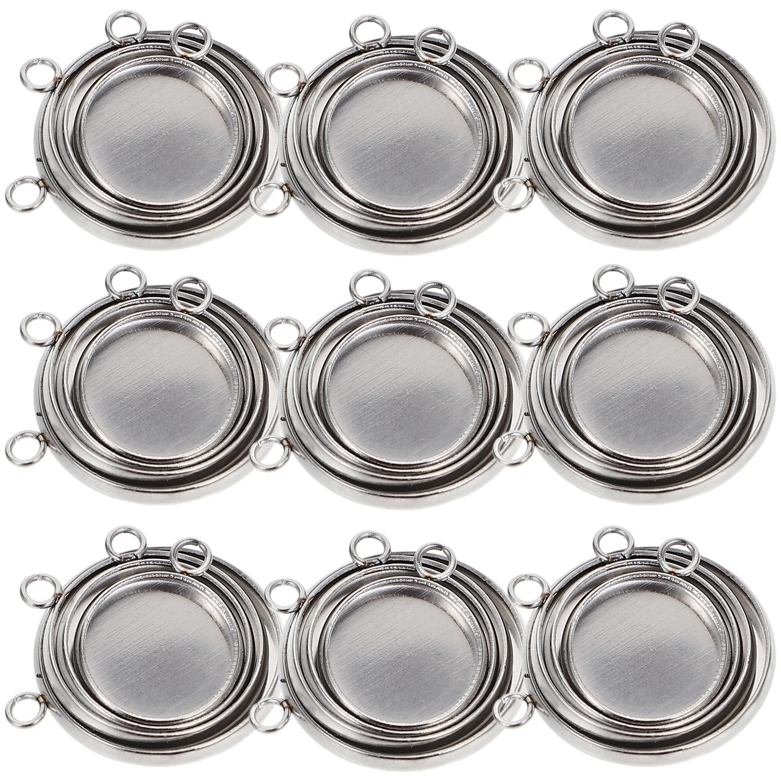 

80Pcs Stainless Steel Pendant Trays Bezel Pendant Trays Blanks Compact DIY Jewelry Making Supplies Smooth Edge Round Tray