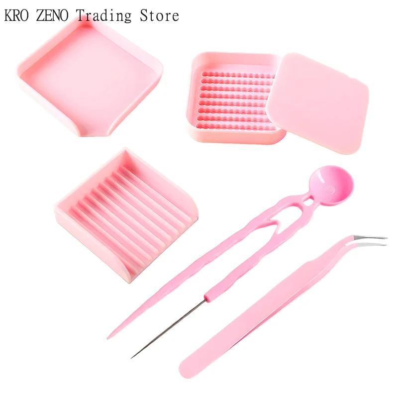 12pcs/set Pink Tweezers Hama Beads Clip Handmade DIY 2.6mm Tool Artifact Pen Needle Shovel Plate Tweezers For Hama Beads Tools