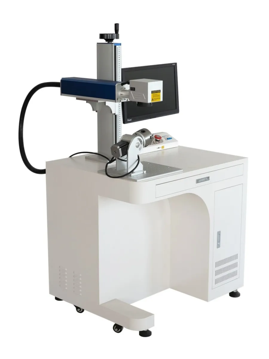 Factory Direct Customised Desktop 60w 80w 100w Fibre Laser Marking Machine For Engraving Stainless Steel Metal NFC Credit  Card