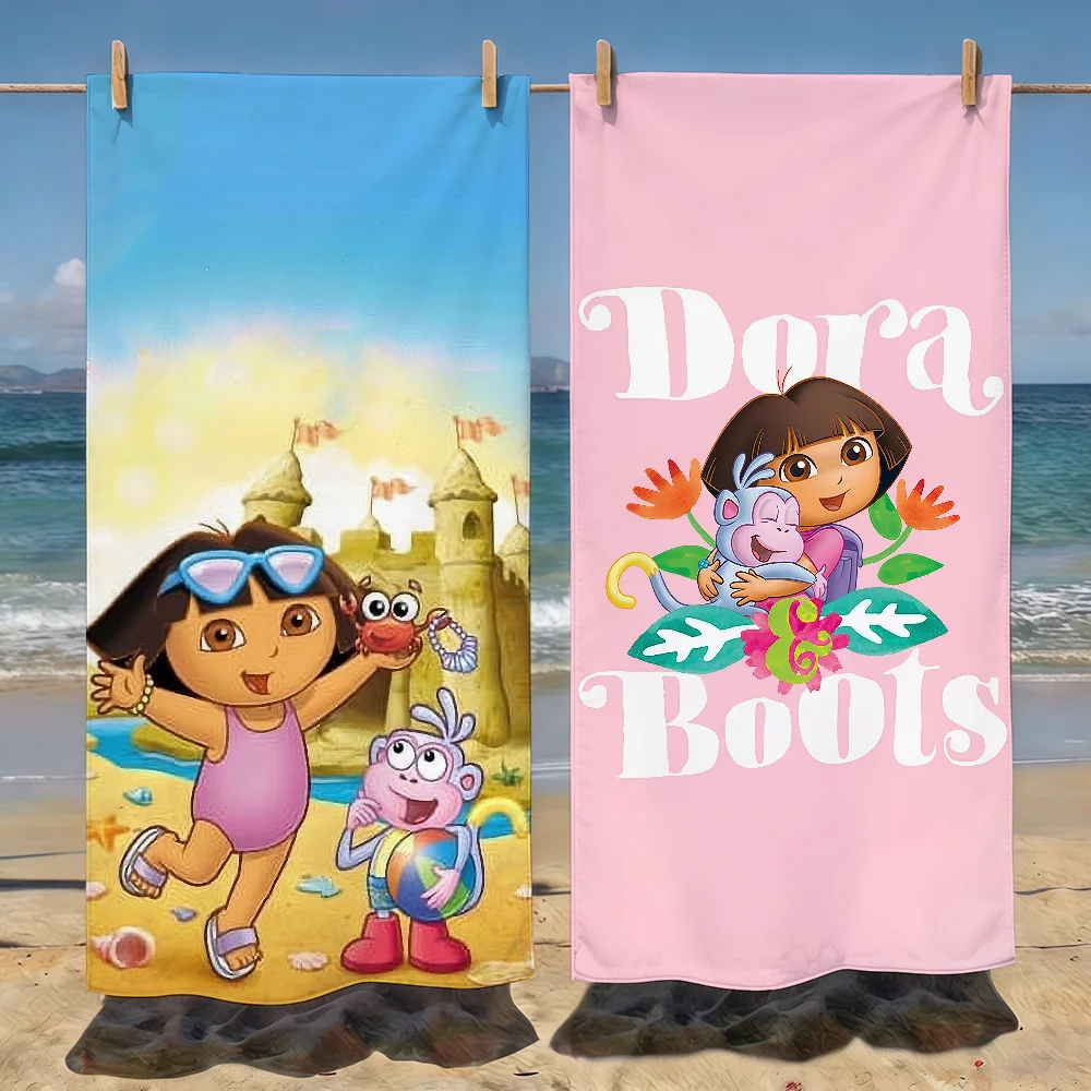 Cartoon D-DoraES E-ExplorerS Towel Soft Pool Gift For Travel Gym Shower Camping Quick Dry Sports Beach Towels