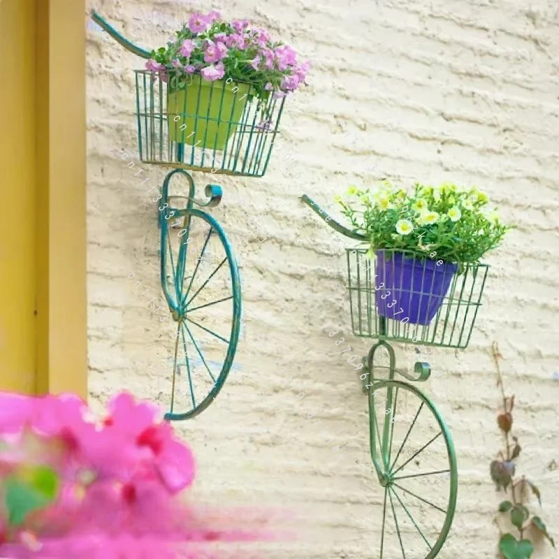 Vintage Do Old Stand for Flowers Wall Hanging Bicycle Pots for Plants ...