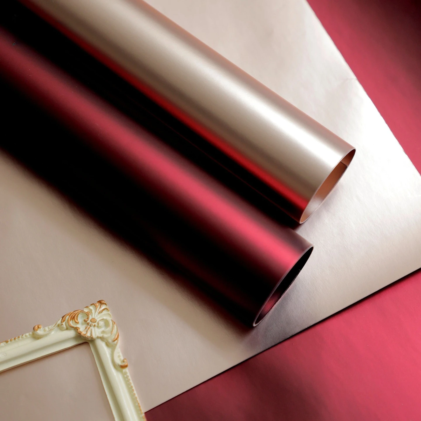 10pcs 58x44cm Fashionable Metallic Silver Design Paper Simple Solid Color Waterproof Flower Bundle DIY Packaging Paper