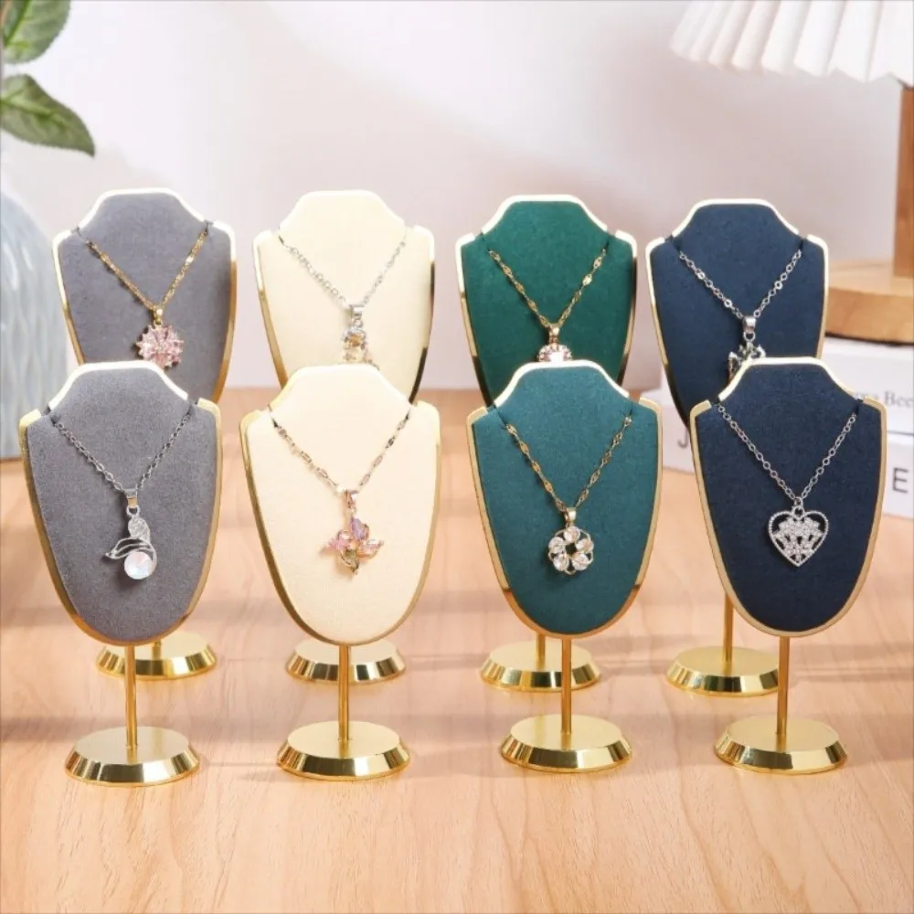 Ultra-Small Mini Jewelry Display Stand Velvet Multi Functional Necklace Pendant Holder Exhibition Shelf Durable
