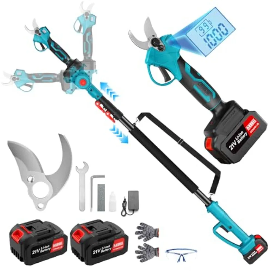 

Аккумуляторные секаторы-высоторезы 2-в-1 с диаметром реза 1,6 дюйма, удлинительной штангой 15,3 фута и бесщеточным двигателем