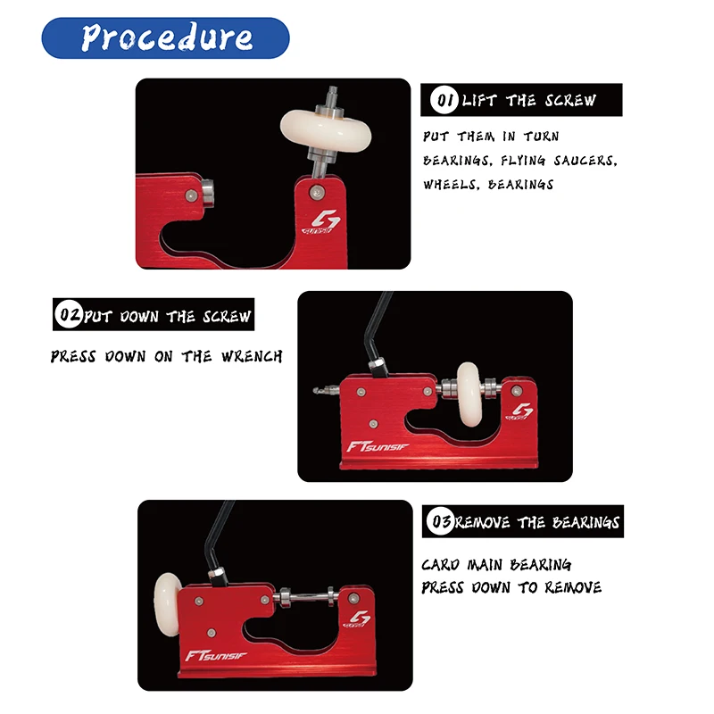 608 bearing installation and disassembly tool drift board bearing disassembly device 8mm Bore Roller Skate Bearing Repair Tool