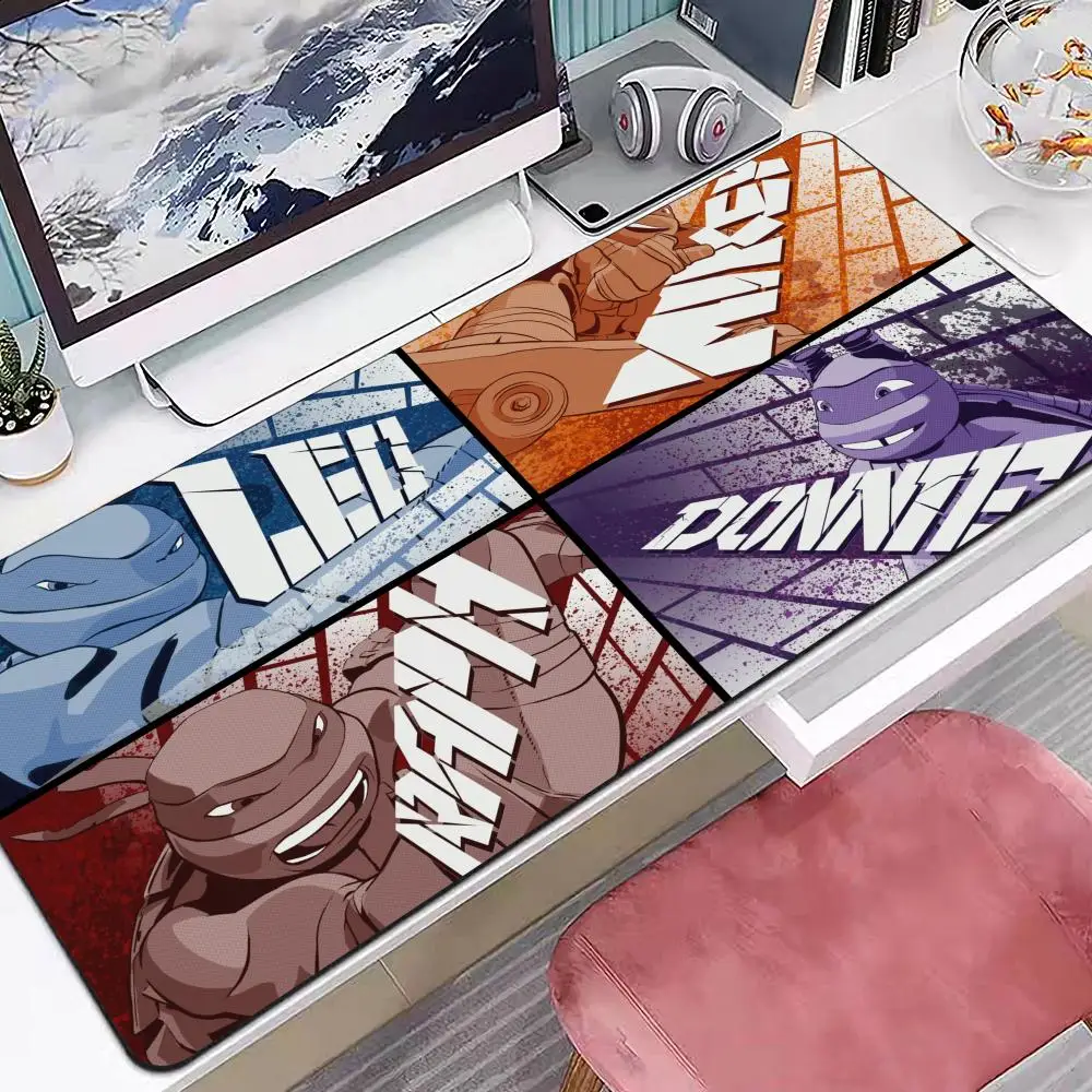 

Коврик для мыши Amine Ninja Turtle-es разных размеров, большой квадратный коврик для компьютерного офисного игрового стола, резиновые противоскользящие коврики для мыши