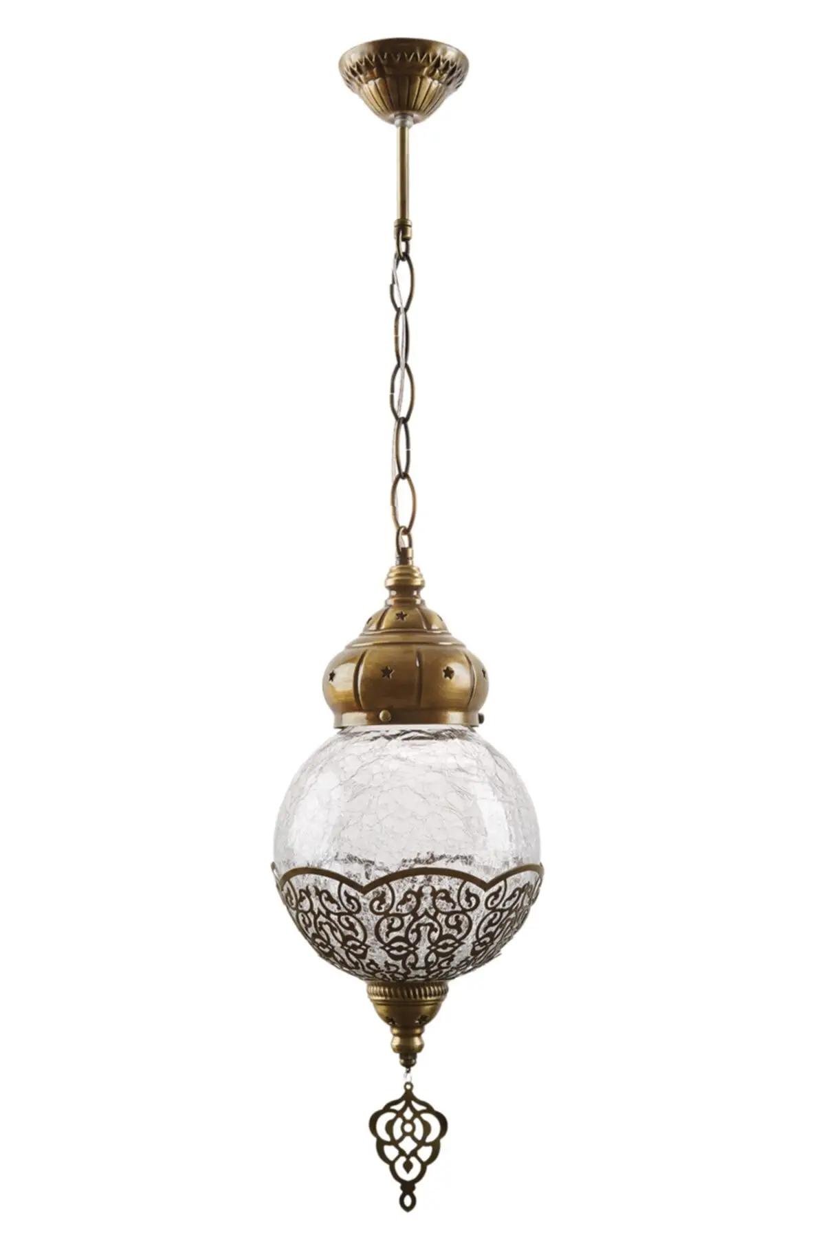 DOLBOVI Dilan ottoman authentic tumbled color white glass hall-kitchen-bedroom single chandelier chandelier