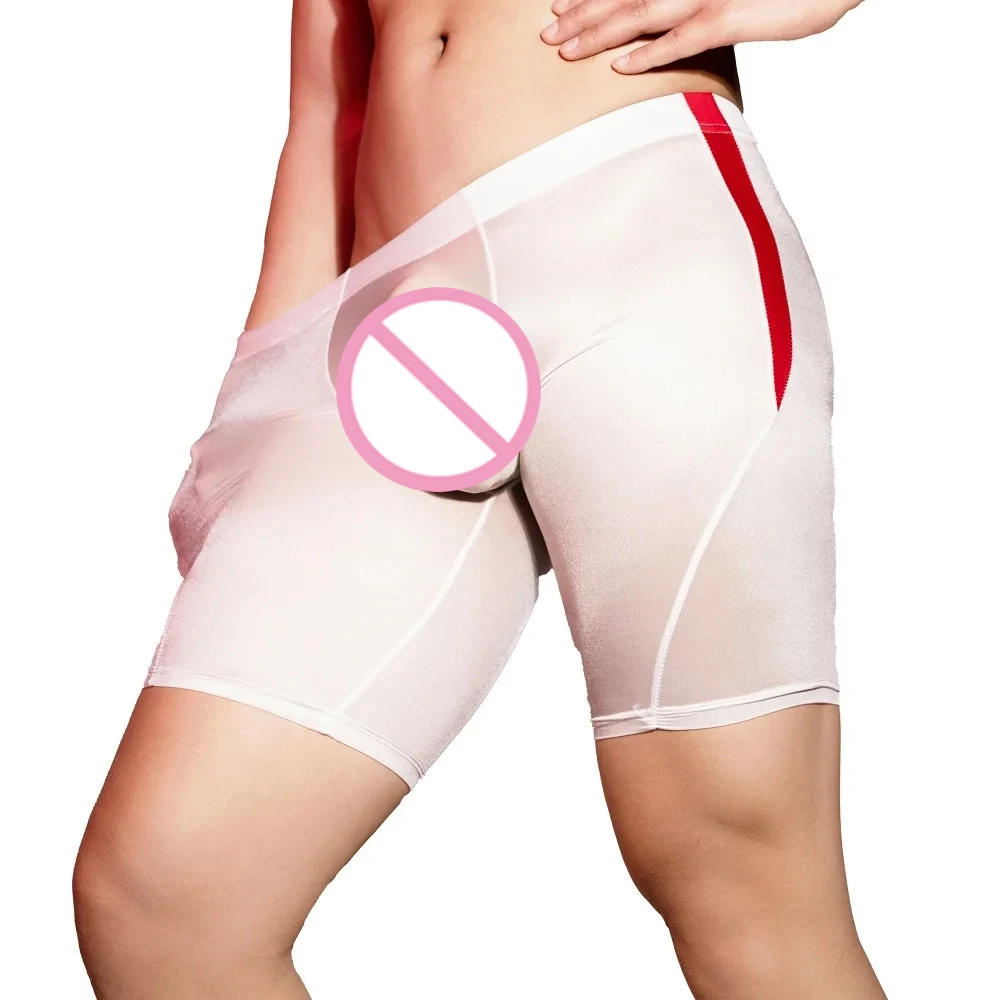 

Men's New Fashionable Smooth Tight Sexy Boxing Shorts Gym Fitness Muscle Shorts Elastic Shaping Boxing Shorts Sexy Underwear