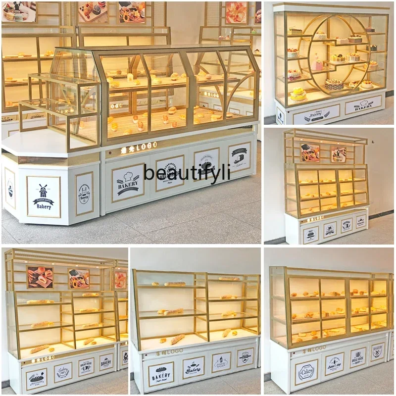 

AY7Cake Shop Showcase Bread Display Glass Commercial Baking Bread Rack Display Rack
