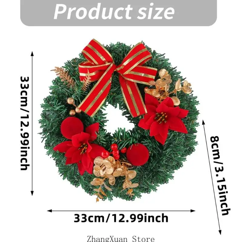 Weihnachtskranz mit Blattgoldbesatz für Türfenster-Ausstellung 3XUF – Detail 6