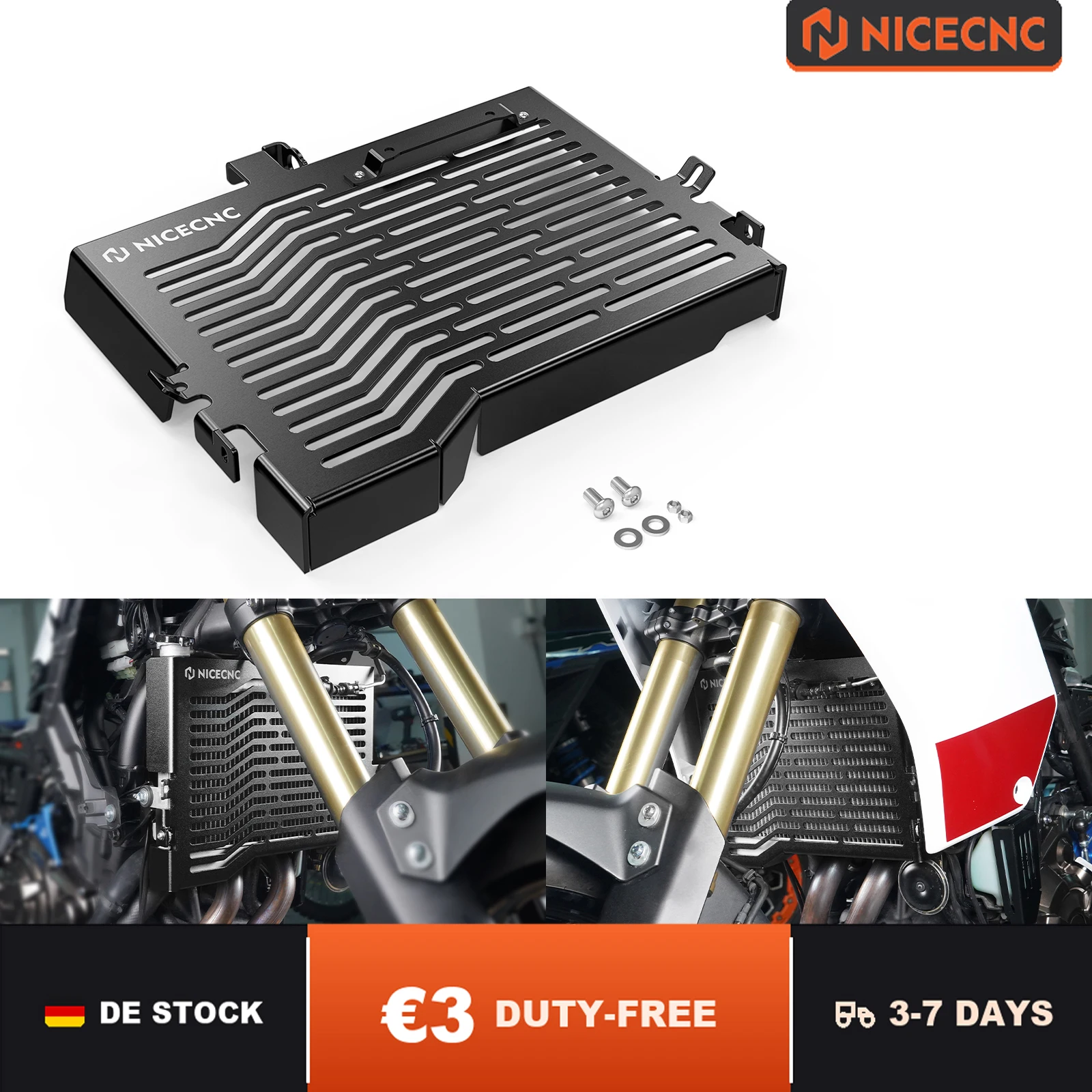 NICECNC per Yamaha Tenere 700 /XTZ700 2024 2023 2022 2021 2020 2019 Copertura Protezione Radiatore per Yamaha Tenere 700 Rally Edition 2020-2024 World Raid 2022 Accessori Tenere 700