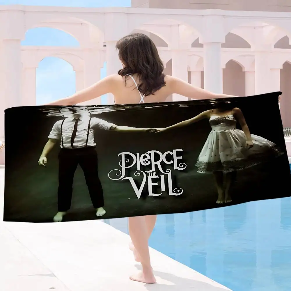 Post Hardcore Band Pierce the Veil Bath Towel Microfiber Soft Water Absorbing Breathable For Girl Kids Cartoon Beach Towel