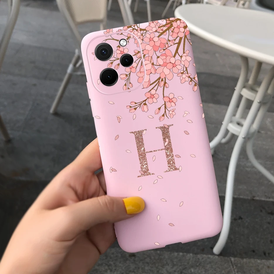 Cute Crown Letters Cover For Huawei Nova Y61 Case EVE-LX9 Soft TPU Shockproof Phone Case For Huawei Nova Y61 Y 61 NovaY61 Bumper