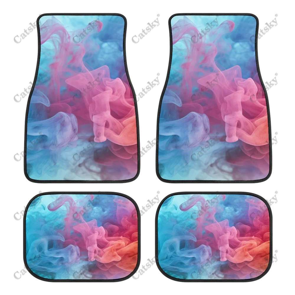 Colorful Cloud of Smoke Auto Floor Mats Carpet, Customized Car Floor Mats All Weather Automotive Floor Pad for Stylish