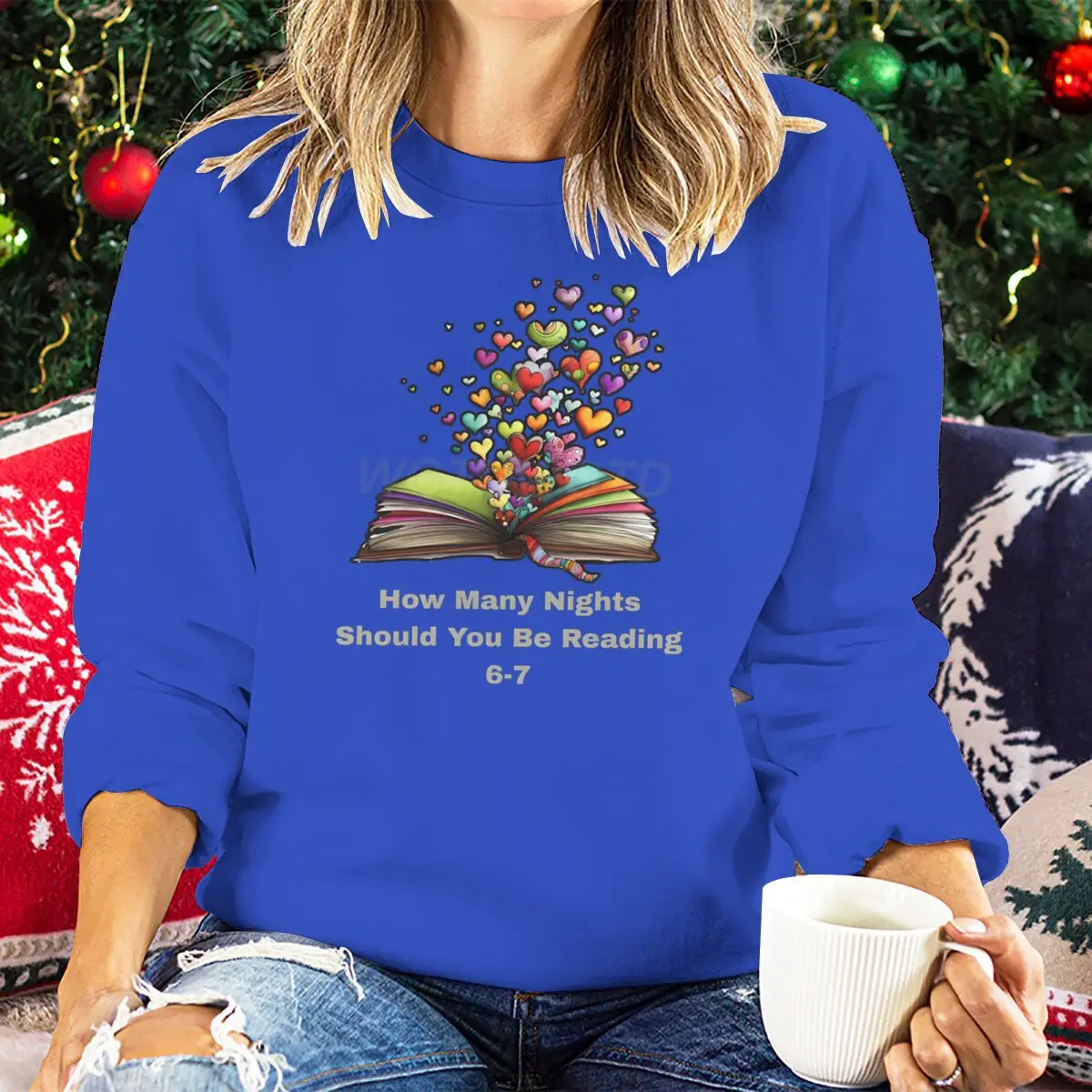 كتب القلب البلوز كتاب عاشق مكتبة القارئ 6 7 الميمات طباعة بلايز طويلة الأكمام ستة سبعة الميمات الأدبية الفكاهة سترة #3