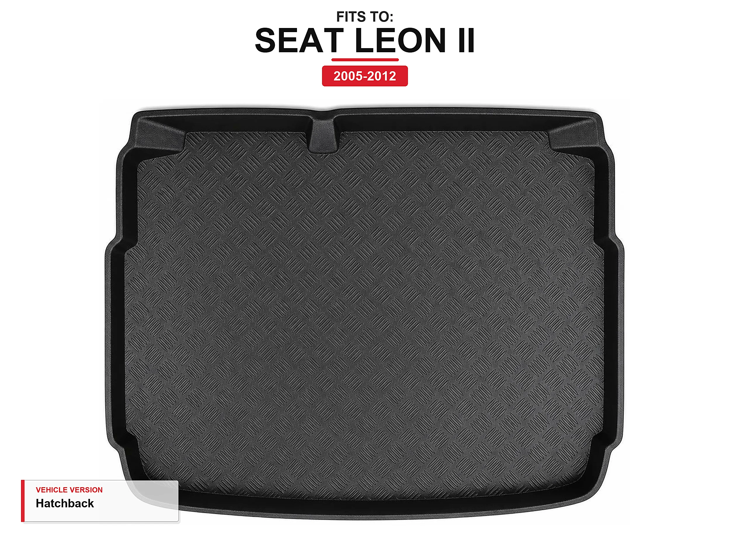 Kofferbakmat met lip voor: Seat Leon Ii 2005-2012 Hatchback