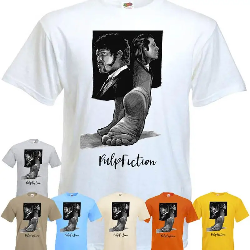 Pulp Fiction v12 T-shirt Quentin Tarantino orange yellow white all sizes S-5XL