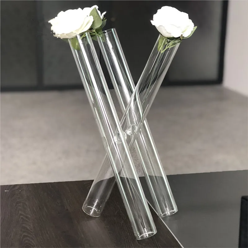 

10 set /20 set Wedding event decoration vase three-tube shell glass flower arrangement vase