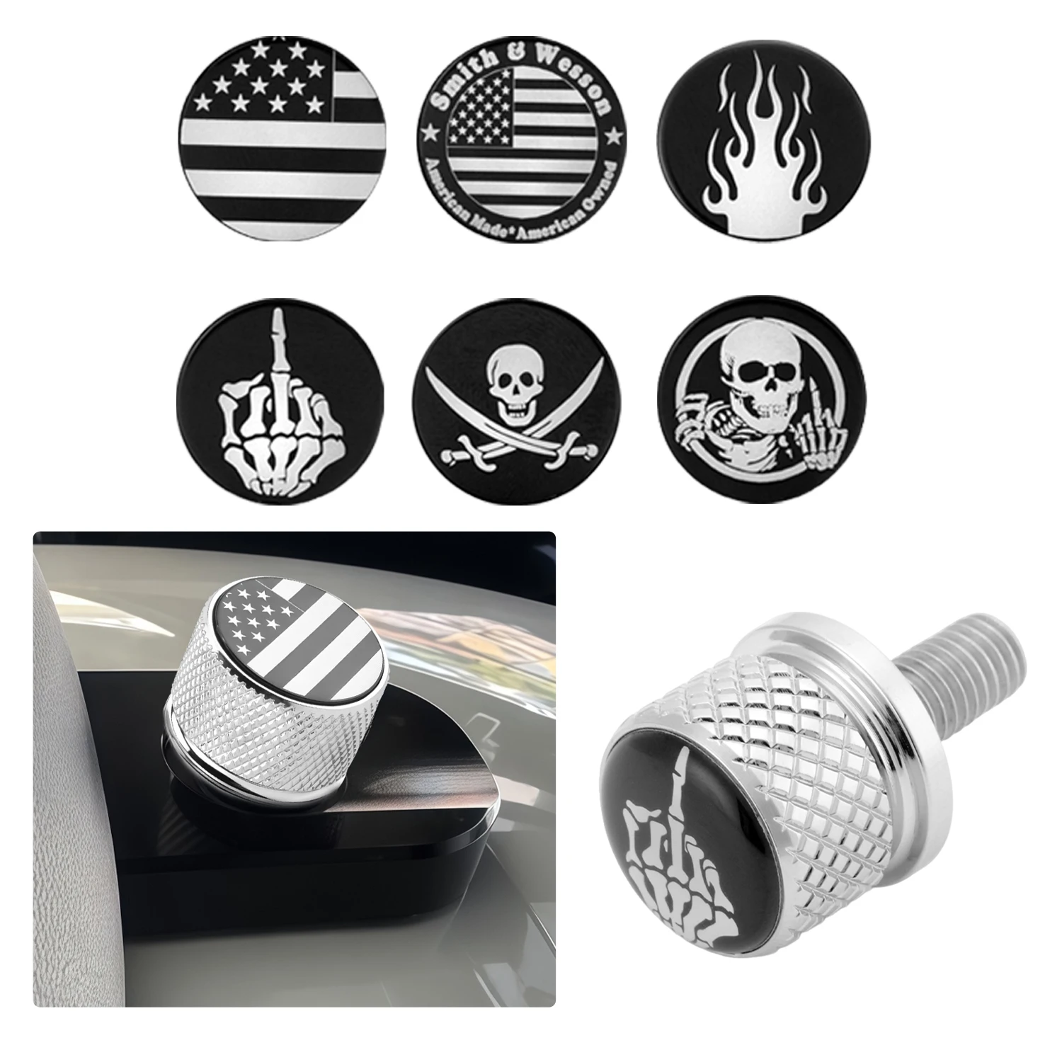 

Motorcycle Accessories Chrome Seat Bolt Tab Screw For Harley Touring Electra Glide Road Glide Softail Dyna Sportster 1996-2026