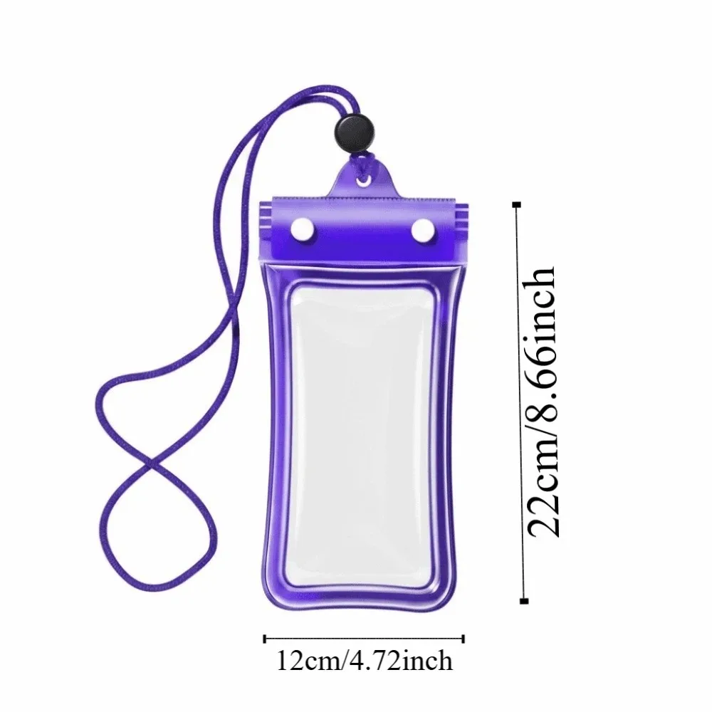 Adjustable Strap Waterproof Phone Pouch Sealed Lightweight Crossbody Dry Bag Solid Color Large Capacity PVC Storage Pack view 5