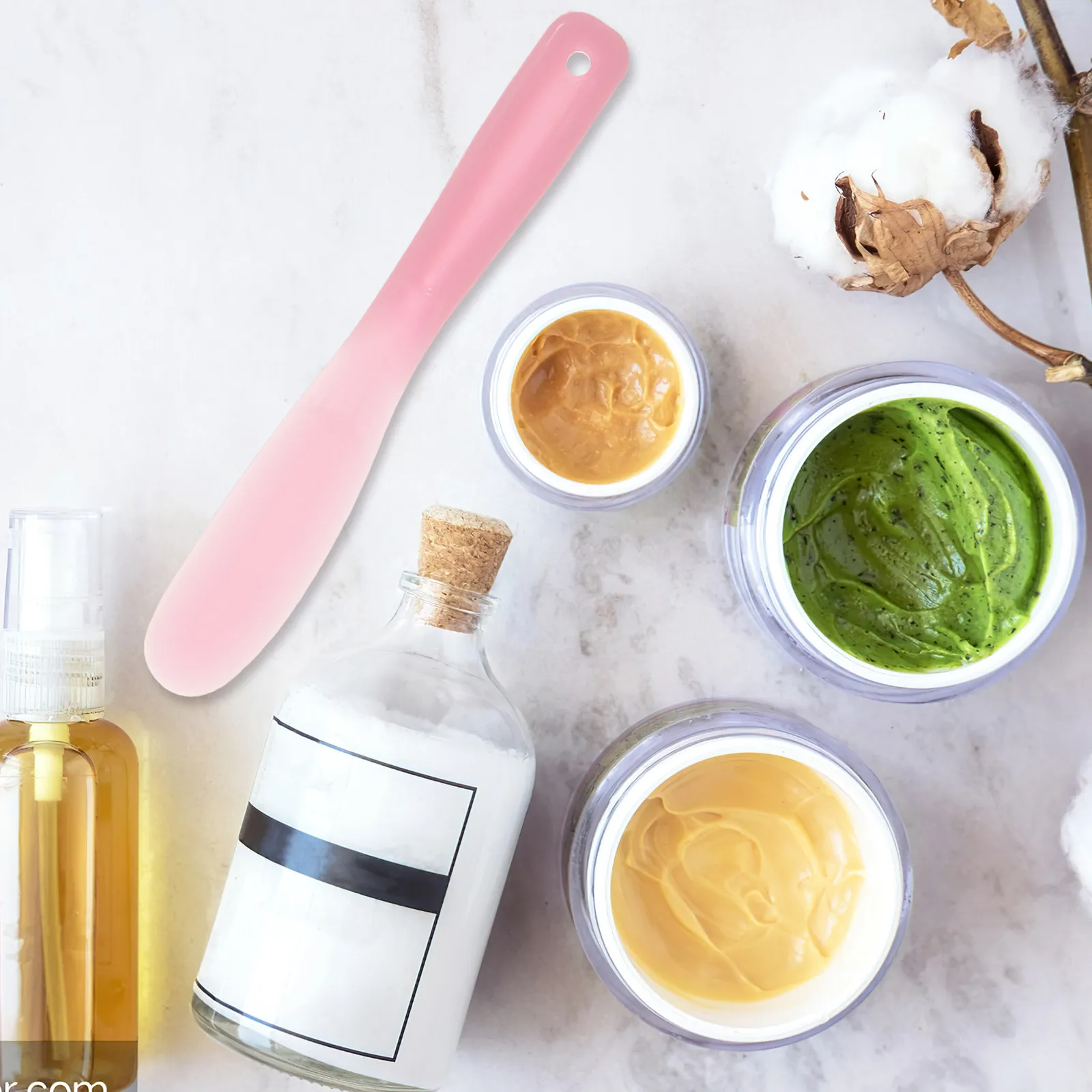 

10Pcs Makeup Mixing Spatula Silicone Spatula Tool for Foundation Face Mask Cream Blush Eyeshadow Nail Art Home and