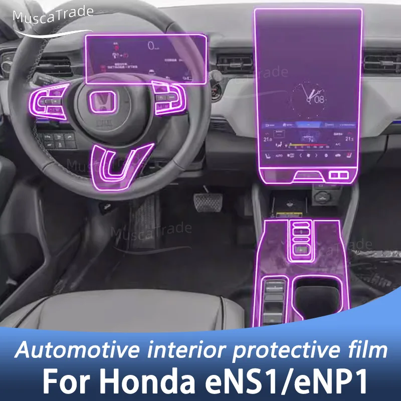 

For Honda eNS1 2023-2024 car Interior Center console transparent car suit PPF-TPU protective film Anti-scratch Accessories refit