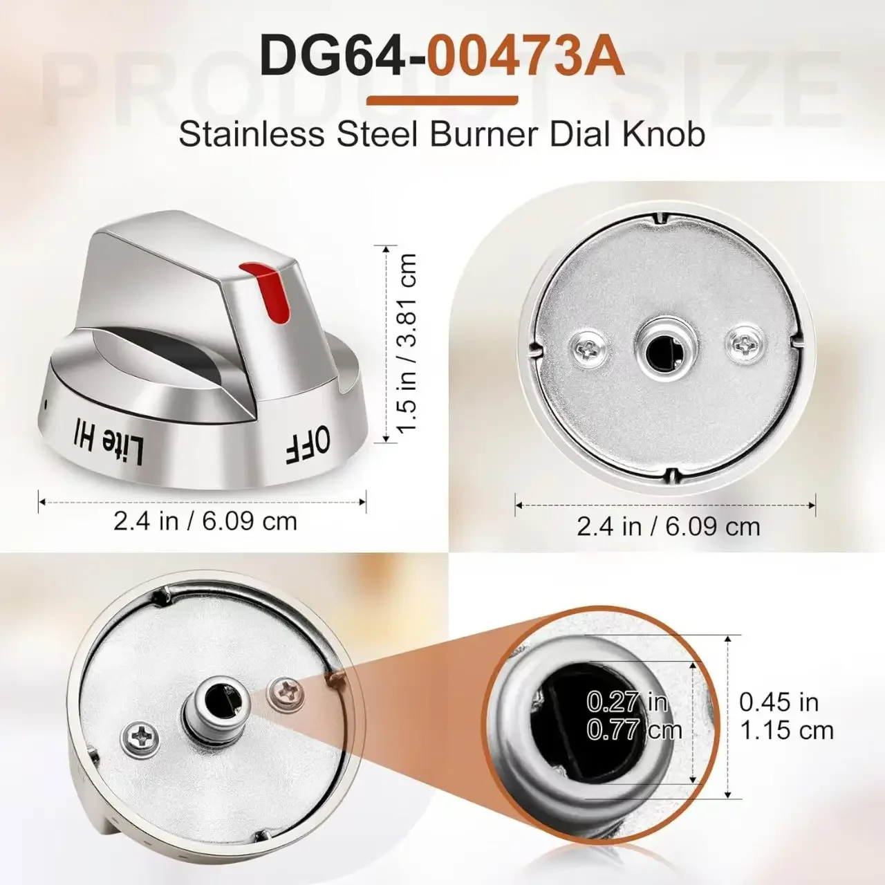 DG64-00473A Control Dial Knob Gas Stove Accessories Switch Knob